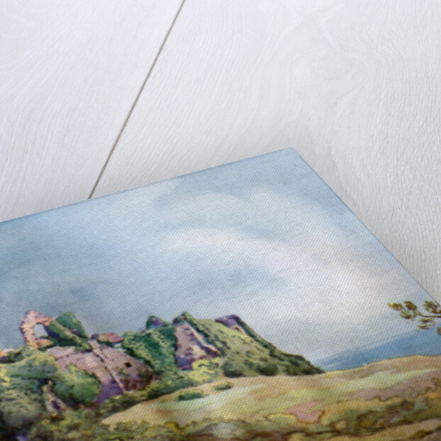 Oystermouth Castle, near Swansea, Wales by FC Varley