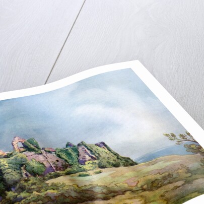 Oystermouth Castle, near Swansea, Wales by FC Varley