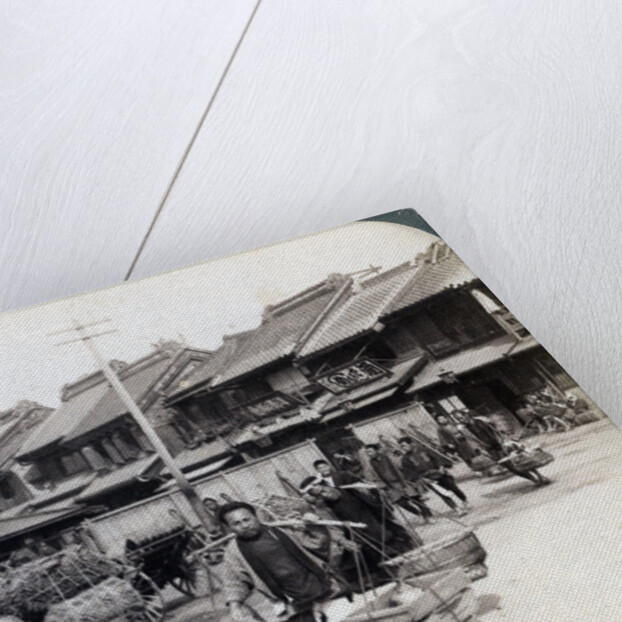 Coolies, street scene in Tokyo by Underwood & Underwood