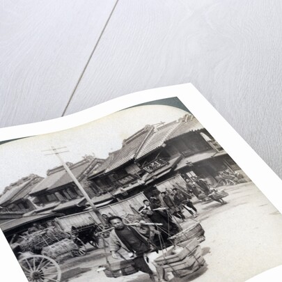 Coolies, street scene in Tokyo by Underwood & Underwood