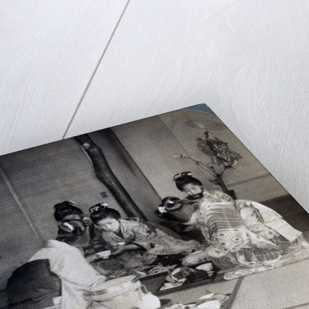 Geishas at dinner, Tokyo, Japan by Underwood & Underwood