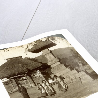 Children in the playground of a village school, Japan by Underwood & Underwood