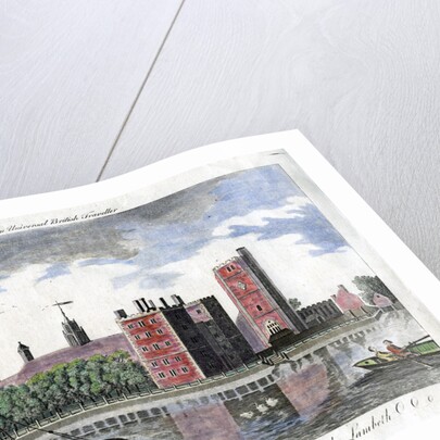 Perspective view of the Arch Bishop's palace, with St Mary's Church, Lambeth by Anonymous