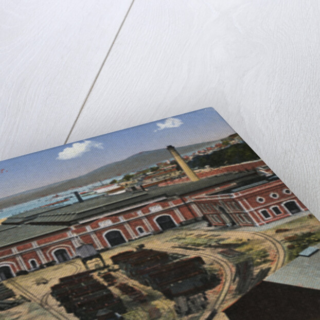 Dockyard workshops and waterfront, Gibraltar by Anonymous