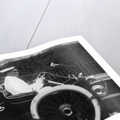 King George V leaving Weymouth, Dorset, by car by Anonymous