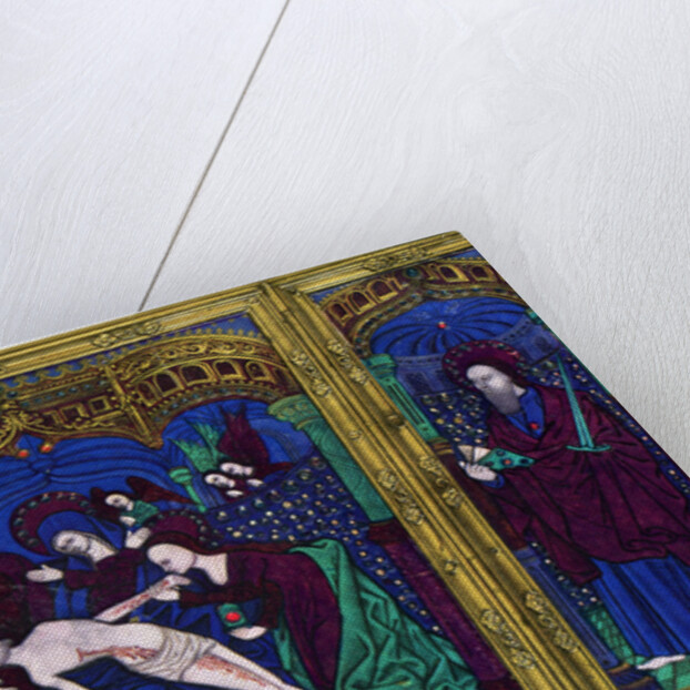 Triptych, champlevé enamel on copper by Anonymous