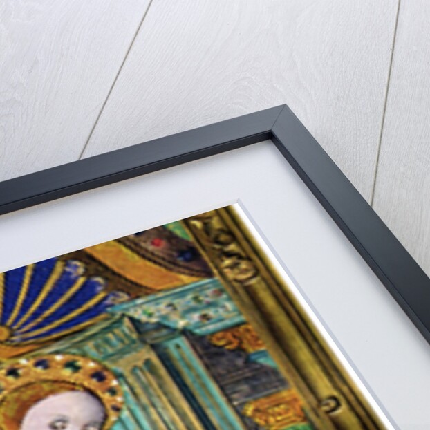 Shutter of a triptych, champlevé enamel on copper by Anonymous