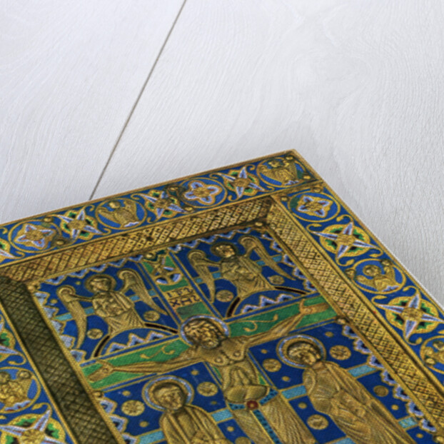 Plaque binding (plaque de reliure), champlevé enamel on copper by Anonymous