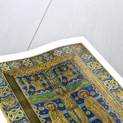 Plaque binding (plaque de reliure), champlevé enamel on copper by Anonymous