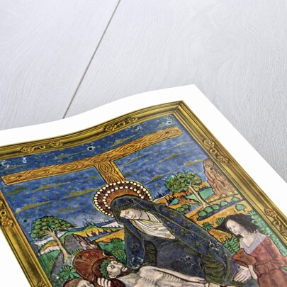 Plaque, enamel on copper by Anonymous