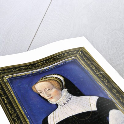 Portrait of a woman, enamel, painted on copper by Leonard Limosin