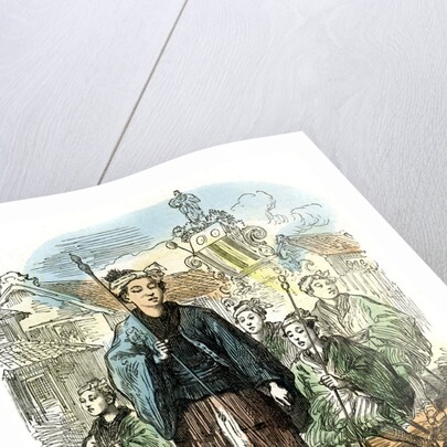 Girls dressed as boys, New Year's festival procession at Yokohama, Japan by Anonymous