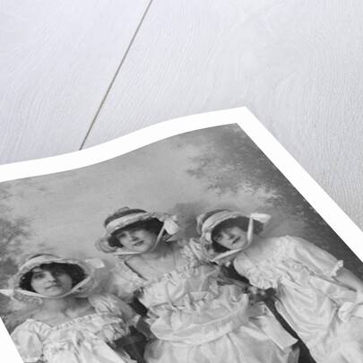 Three young women, photographed in Gales Studios by Anonymous