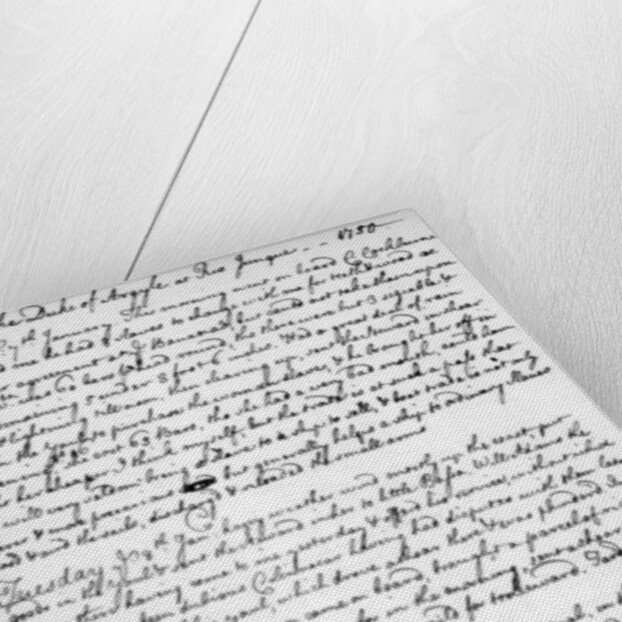 A page from the journal of John Newton by Anonymous