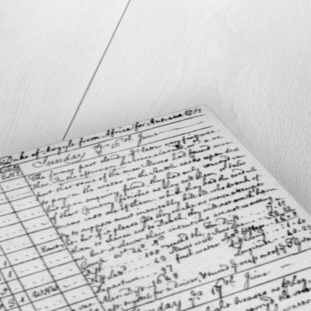 A page from the journal of John Newton by Anonymous