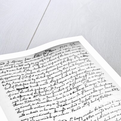 A page from the journal of John Newton by Anonymous