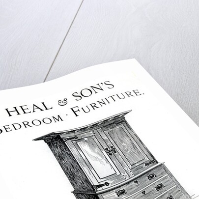 An advertisement for Heal and Son's bedroom furniture by Anonymous