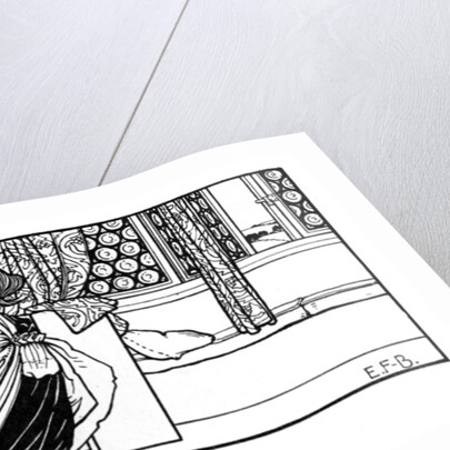 A woman sleeping in a chair by Eleanor Fortescue-Brickdale