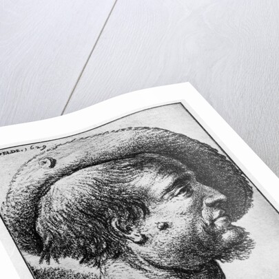 Study of a male head by Esaias van de Velde