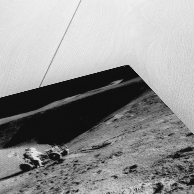 Astronaut David Scott (b1932) on the slope of Hadley Delta during Apollo 15 by NASA