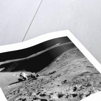 Astronaut David Scott (b1932) on the slope of Hadley Delta during Apollo 15 by NASA