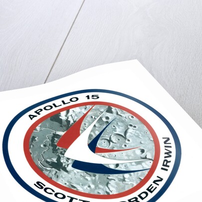 The Apollo 15 lunar mission insignia by NASA