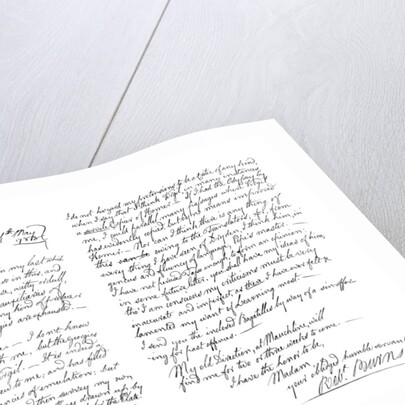 Letter by Robert Burns to Mrs Dunlop of Haddington by Frederick George Netherclift