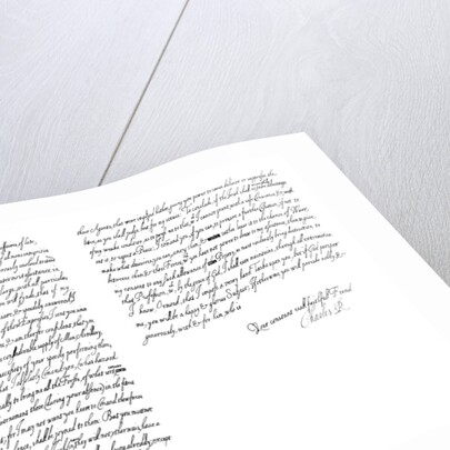Letter by Charles I, King of England, to the Duke of Ormonde by Frederick George Netherclift