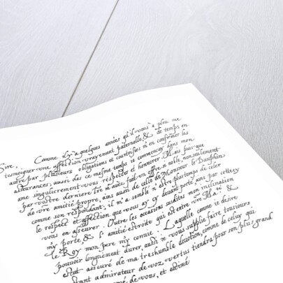 Letter by Henry Frederick, Prince of Wales, to King Henry IV of France by Frederick George Netherclift