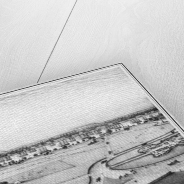 Strand and cricket ground, panorama of Calcutta, India by Frederick Fiebig