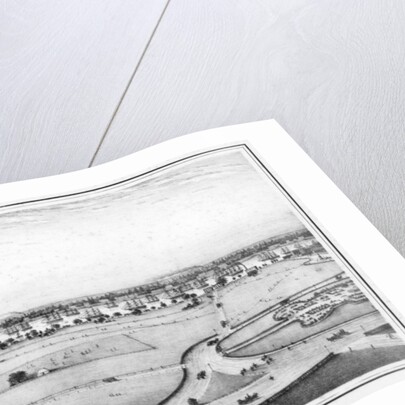 Strand and cricket ground, panorama of Calcutta, India by Frederick Fiebig