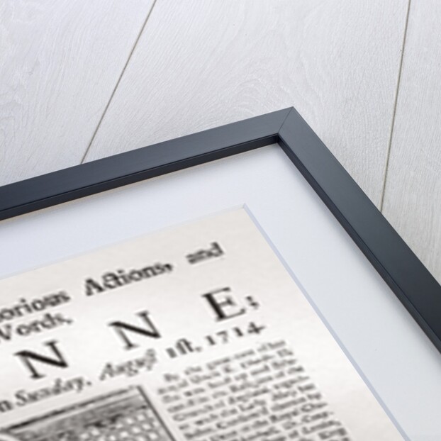 Broadside published on the death of Queen Anne by Anonymous