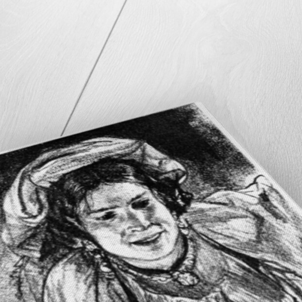 Study of an Italian Girl by Adolph Menzel