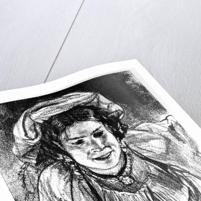 Study of an Italian Girl by Adolph Menzel