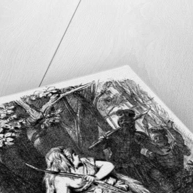 A Teuton maiden pursued by Romans by Karl Theodor von Piloty