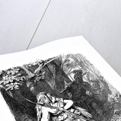 A Teuton maiden pursued by Romans by Karl Theodor von Piloty