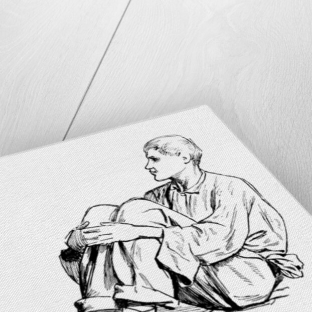 Study of a seated man by Anonymous