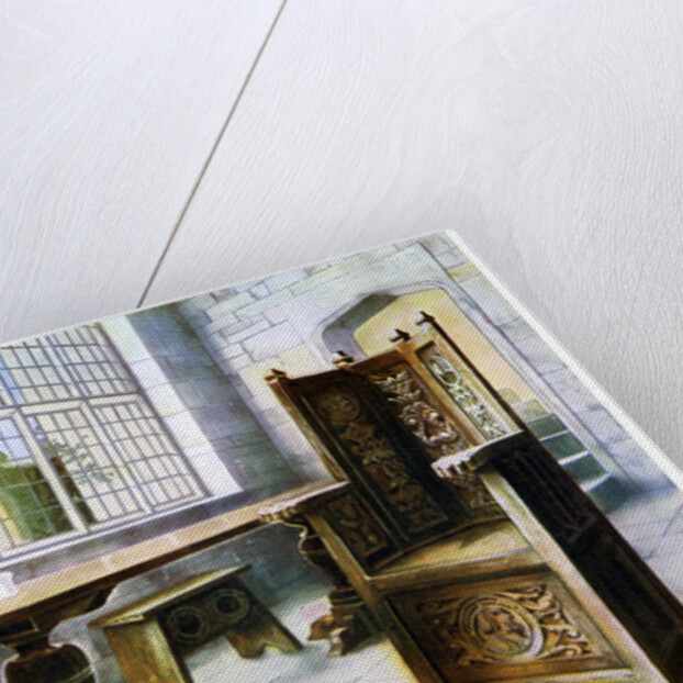 Oak trestle table and 'Mine Host's' chair by Edwin Foley