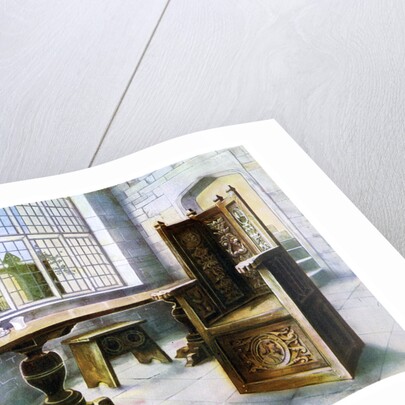 Oak trestle table and 'Mine Host's' chair by Edwin Foley