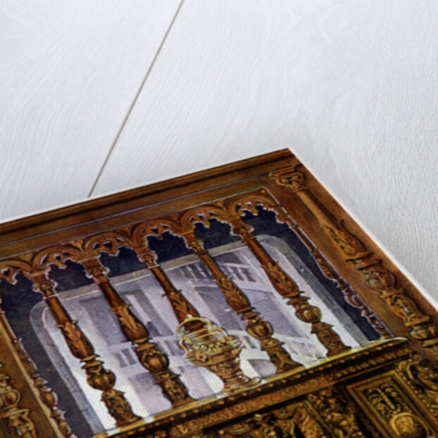 Henry II carved coffer or bahut and oak screen of the same French Period by Edwin Foley