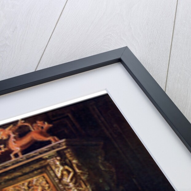 Carved Bourgouignon credence by Edwin Foley