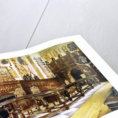 Shovelboard table in the hall of Littlecote by Edwin Foley