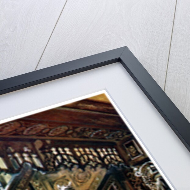 Carved oaken stairway, Godinton by Edwin Foley