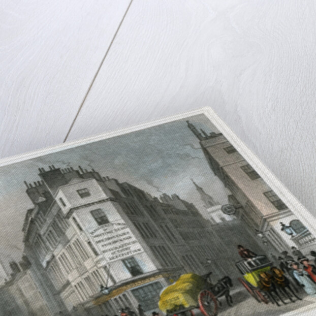 Cornhill and Lombard Street from Poultry, City of London by S Lacey