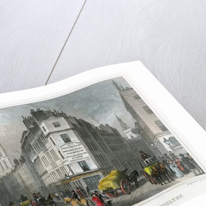 Cornhill and Lombard Street from Poultry, City of London by S Lacey