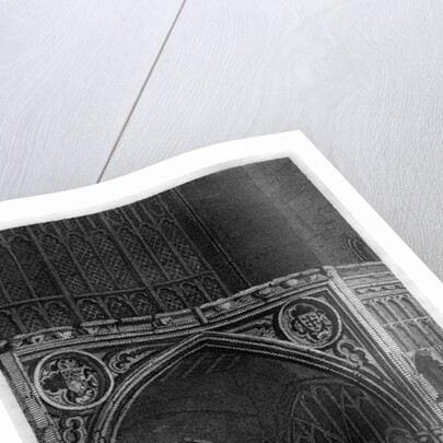 East entrance to Westminster Hall, London by Wallis