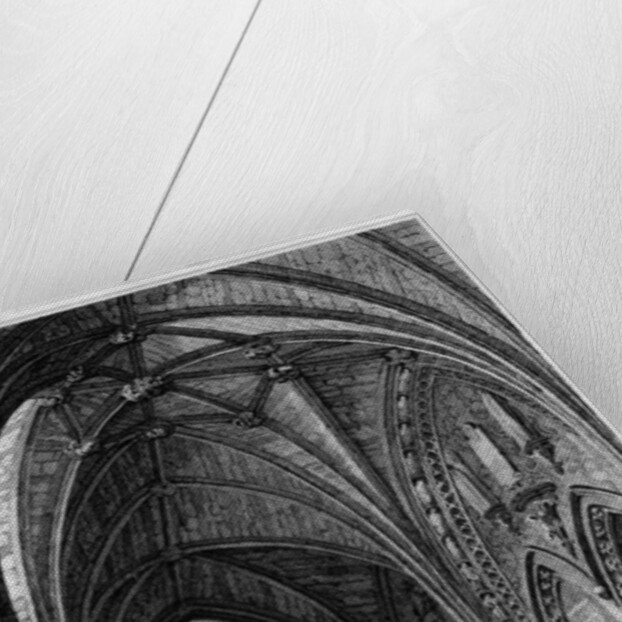 View in the cloisters, showing the entrance to Chapter House, Westminster Abbey, London by R Roffe