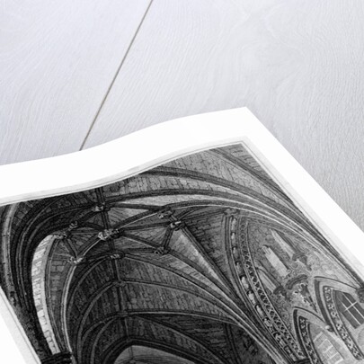 View in the cloisters, showing the entrance to Chapter House, Westminster Abbey, London by R Roffe