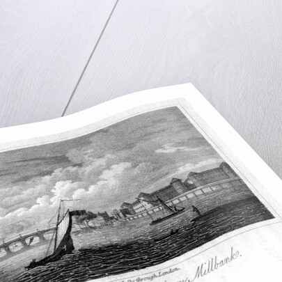 Vauxhall Bridge and Millbank Penitentiary, Westminster, London by JC Varrall
