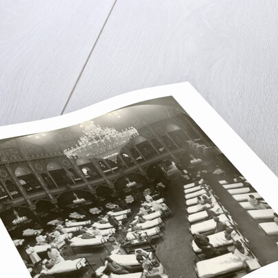 Interior of the commodious hospital at Brighton, Sussex, World War I by Realistic Travels Publishers